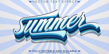 Klasik yaz metin efekti, düzenlenebilir retro ve eski metin biçimi