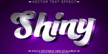 Metalik parlak metin efekti, düzenlenebilir lüks ve zarif metin ambarı