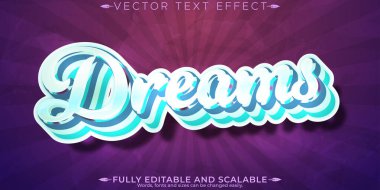 Klasik retro metin efekti, düzenlenebilir 80 'ler ve eski metin biçimi