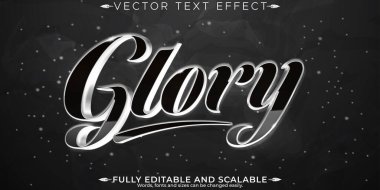 Görkemli lüks metin efekti, düzenlenebilir parlak ve zarif metin biçimi