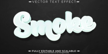 Duman metni efekti, düzenlenebilir korku ve hayalet metin tarzı