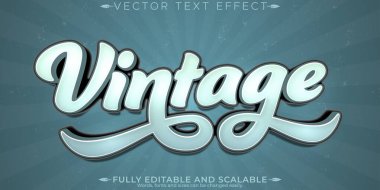 Retro, klasik metin efekti, düzenlenebilir 70 'ler ve 80' ler metin biçimi