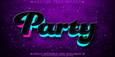 Parti metin efekti, düzenlenebilir disko metin tarzı