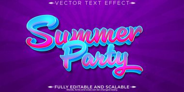 Parti metin efekti, düzenlenebilir festival ve dj metin biçimi