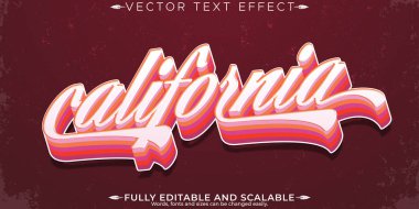 Retro, klasik metin efekti, düzenlenebilir 70 'ler ve 80' ler metin biçimi