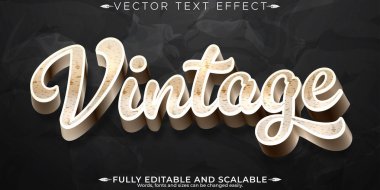 Retro, klasik metin efekti, düzenlenebilir 70 'ler ve 80' ler metin biçimi