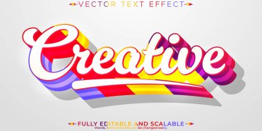 Yaratıcı metin efekti, düzenlenebilir modern ve satılık metin biçimi