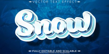 Kar düzenlenebilir metin efekti, buz ve buz metni biçimi