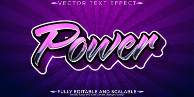 Güç metin efekti, düzenlenebilir esport ve neon metin biçimi