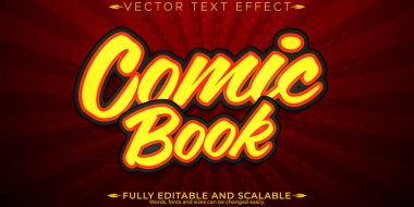 Çizgi roman metin efekti, düzenlenebilir çizgi film ve pop sanatının metin tarzı