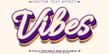 Retro, klasik metin efekti, düzenlenebilir 70 'ler ve 80' ler metin biçimi