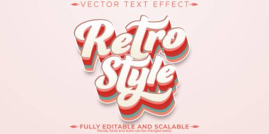 Retro biçim metin efekti, düzenlenebilir klasik metin biçimi