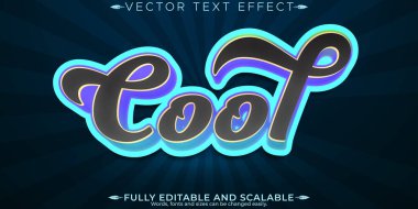 Havalı moda metin efekti, düzenlenebilir stil ve betik metin biçimi
