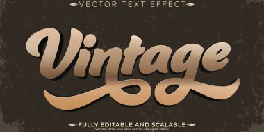 Retro, klasik metin efekti, düzenlenebilir 70 'ler ve 80' ler metin biçimi