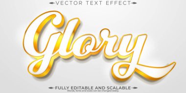 Glory metin efekti, düzenlenebilir parlak ve zarif metin biçimi