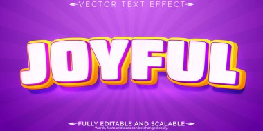 Neşeli çizgi film metin efekti, düzenlenebilir komedi ve komik metin biçimi