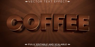 Düzenlenebilir metin efekti, kahve ve kahverengi metin biçimi