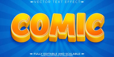 Düzenlenebilir metin efekti, çizgi film ve komik metin biçimi