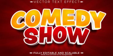 Komedi metin efektini göster; düzenlenebilir komik ve komik metin biçimi