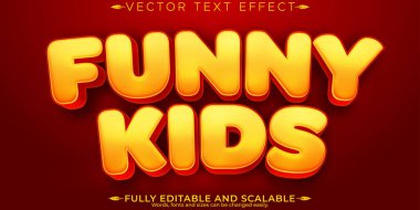 Çizgi film metin efekti, düzenlenebilir çocuklar ve okul metin tarzı
