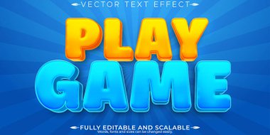 Çizgi film oyunu metin efekti, düzenlenebilir çocuklar ve okul metin tarzı