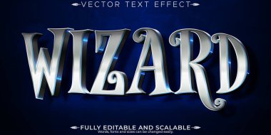 Büyücü metin efekti, düzenlenebilir metalik ve parlak metin biçimi