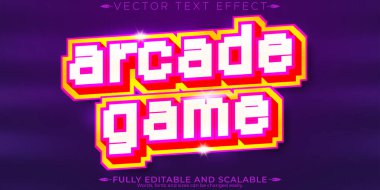 Arcade metin efekti, düzenlenebilir piksel ve retro metin biçimi