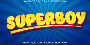 Superboy metin efekti, düzenlenebilir komedi ve pop sanat metni tarzı