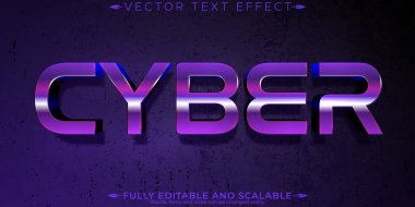 Siberpunk düzenlenebilir metin efekti, düzenlenebilir neon ve fütüristik tex