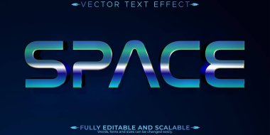 Galaksi düzenlenebilir metin efekti, düzenlenebilir boşluk ve parlak metin biçimi