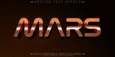 Mars düzenlenebilir metin efekti, düzenlenebilir boşluk ve gezegen metin biçimi