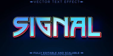 Sinyal düzenlenebilir metin efekti, düzenlenebilir boşluk ve uydu metinleri