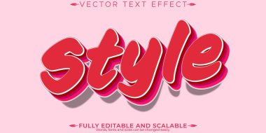 Biçim değiştirilebilir metin efekti, düzenlenebilir poster ve işaretleyici metin styl