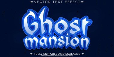 Hayalet düzenlenebilir metin efekti, düzenlenebilir malikane ve korku metni ahırı