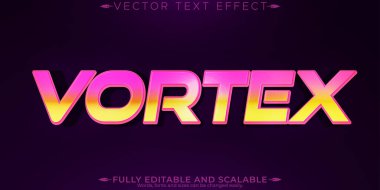 Girdap düzenlenebilir metin efekti, düzenlenebilir portal ve boşluk metin stili