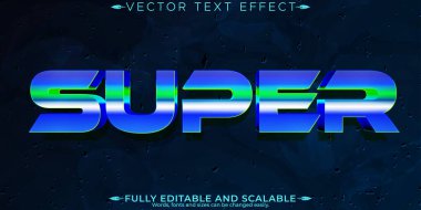 Süper düzenlenebilir metin efekti, düzenlenebilir boşluk ve metalik metin ahırı