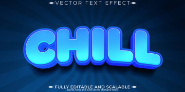 Mavi düzenlenebilir metin efekti, düzenlenebilir soğutma ve su metni biçimi