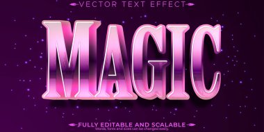 Sihirli düzenlenebilir metin efekti, düzenlenebilir sihirbaz ve fantezi metin ahırı