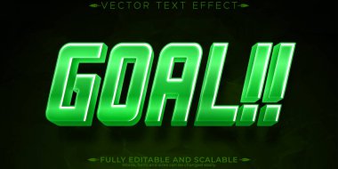 Hedef değiştirilebilir metin efekti, düzenlenebilir spor ve futbol metni stili