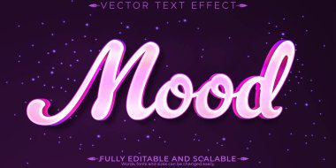 Pembe düzenlenebilir metin efekti, düzenlenebilir ruh hali ve aşk metni tarzı