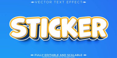 Düzenlenebilir metin efekti, 3D çocuk ve komik yazı tipi