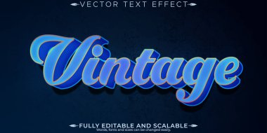 Klasik düzenlenebilir metin efekti, düzenlenebilir mavi ve eski metin biçimi