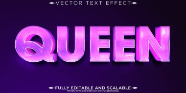 Kraliçe düzenlenebilir metin efekti, düzenlenebilir kraliyet ve kraliyet yazı biçimi