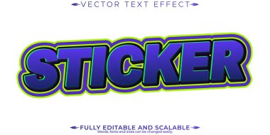 Çıkartma düzenlenebilir metin efekti, düzenlenebilir retro ve 90 'ların metin biçimi