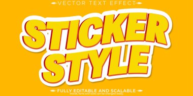 Çıkartma düzenlenebilir metin efekti, düzenlenebilir poster ve modern metin st