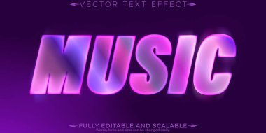 Müzik kulübü metin efekti, düzenlenebilir parti ve disko metin biçimi