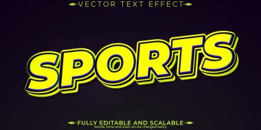 Çalışma metni efekti, düzenlenebilir stil ve spor salonu metin biçimi