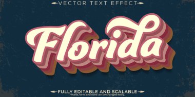 Retro etiket metin efekti, düzenlenebilir 70 'ler ve 80' ler metin biçimi