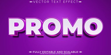 Promosyon düzenlenebilir metin efekti, düzenlenebilir satış ve indirimli metin styl