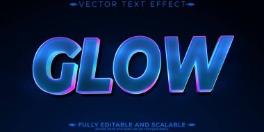 Parlak, düzenlenebilir metin efekti, rgb ve neon metin biçimi
